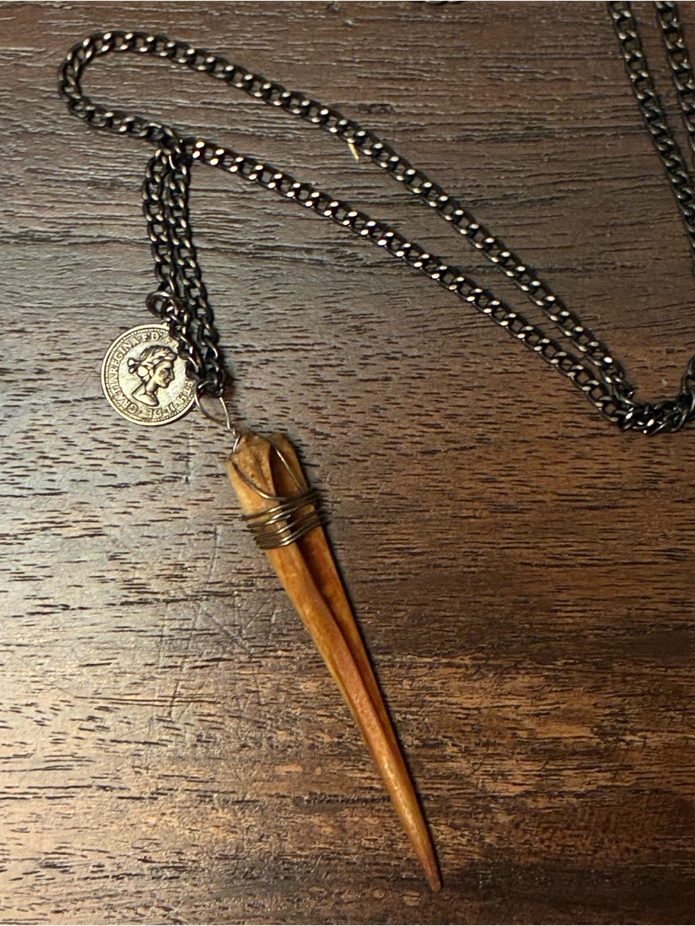 Unique Bone Pendant Necklace